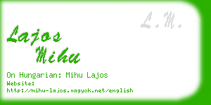 lajos mihu business card